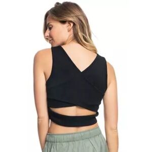 Roxy Good Keepsake Cropped Tank Top Black